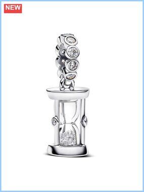 925 Sterling Silver Hourglass Dangle Charm for Bracelets Necklaces DIY Jewelry
